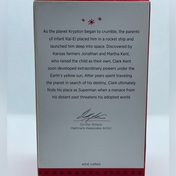 Hallmark Keepsake ornament- “Man Of Steel” - Picture 3 of 5